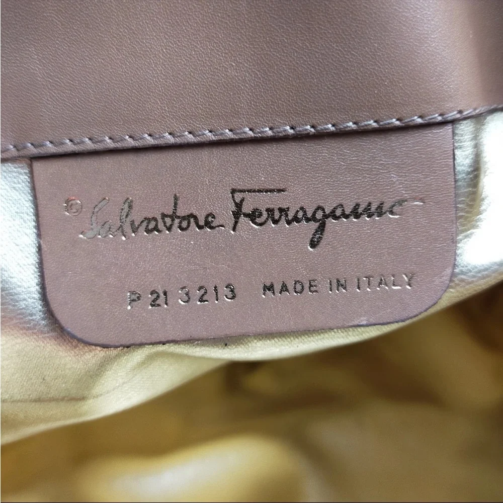 Salvatore Ferragamo Brown and Cream Floral Tote - Picture 8 of 17